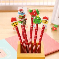 Bút chì đầu tẩy noel