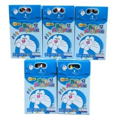Bút sáp nhựa Doraemon 12 màu Colokit PCR-02/Do