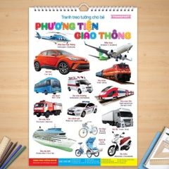 Bộ Tranh Treo Tường Cho Bé 14 Chủ Đề Song Ngữ