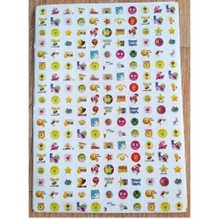 Sticker Khen Thưởng Học Sinh Combo 10 Tờ A4 Tiếng Việt - Tiếng Anh