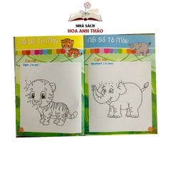 Sách - Tô màu nối số thông minh song ngữ anh việt