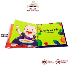 Sách vải Lalala baby song ngữ đa tương tác Bé cảm thấy thế nào?