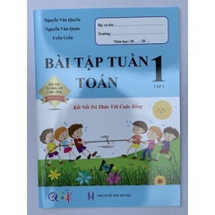 Sách - Bài tập tuần và Đề kiểm tra toán và tiếng việt lớp 1 học kỳ 1 Kết nối tri thức với cuộc sống