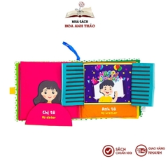 Sách vải Lalala baby, song ngữ đa tương tác Nhà tớ có những ai?