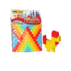 Đồ chơi Antona lắp ghép xếp hình tai thỏ 105 chi tiết dạng túi