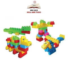 Đồ chơi Antona lắp ghép xếp hình tuổi thơ 110 chi tiết cho trẻ từ 3 tuổi