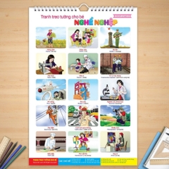 Bộ Tranh Treo Tường Cho Bé  - 14 Chủ Đề Song Ngữ Anh Việt 41x64
