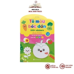 Sách - Bộ Tô Màu Bóc Dán 100+ Stickers (Song Ngữ Anh – Việt), bộ 6 quyển