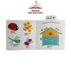 Sách chuyển động tương tác - Đa ngữ Anh Việt Pháp chủ đề Small animals Các động vật nhỏ bé