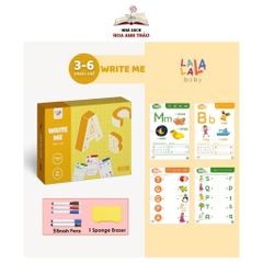 Sách vẽ thông minh cho bé xóa được, học liệu giáo dục sớm thương hiệu Lalala Baby 68 Trang