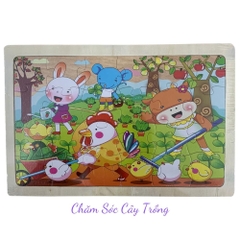 Đồ chơi Tranh Ghép Hình 24 Miếng Bằng Gỗ Cho Bé