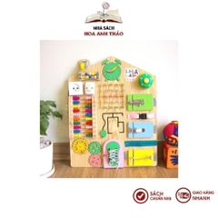 Busy board - Bảng bận rộn rèn luyện vận động chính hãng Lalala baby, Gỗ cao cấp, chắc chắn.