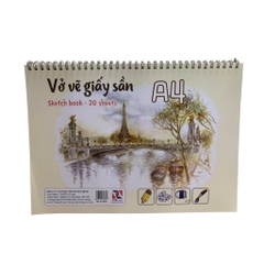 giấy vẽ màu nước chuyên dụng A3, A4 giấy màu kem
