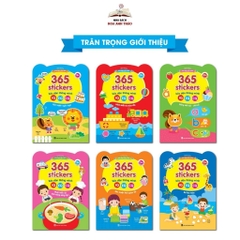 Sách - 365 stickers Bóc dán thông minh song ngữ Việt Anh dành cho trẻ từ 2-6 tuổi (Bộ 6 cuốn)