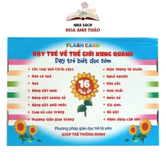Thẻ Flash card Việt Hà dạy trẻ về thế giới xung quanh 16 chủ đề không thấm nước kèm file nghe