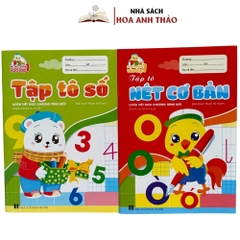Combo 6 quyển Tô cho trẻ mẫu giáo - Bé sẵn sàng vào lớp 1- loại dày
