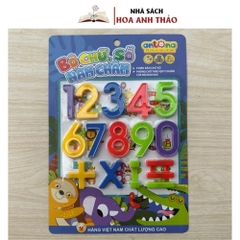 Combo Bộ chữ cái và bộ chữ số nam châm từ nhựa an toàn cho bé hàng Antona