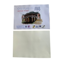 giấy vẽ màu nước chuyên dụng A3, A4 giấy màu kem