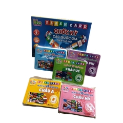 Bộ Thẻ Học Song Ngữ Quốc Kỳ Các Quốc Gia Trên Thế Giới Việt Hà