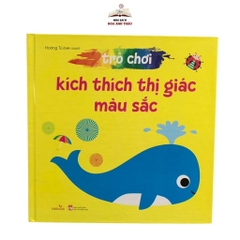 Sách - Trò chơi kích thích thị giác dành cho bé 0-3 tuổi, chất liệu giấy chống thấm nước,