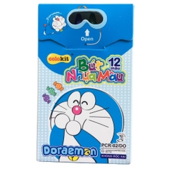 Bút sáp nhựa Doraemon 12 màu Colokit PCR-02/Do