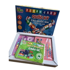 Bộ Thẻ Học Song Ngữ Quốc Kỳ Các Quốc Gia Trên Thế Giới Việt Hà