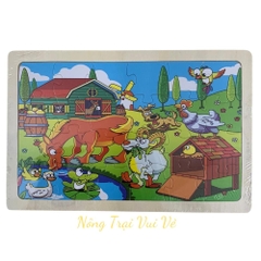 Đồ chơi Tranh Ghép Hình 24 Miếng Bằng Gỗ Cho Bé