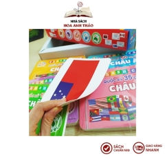 Bộ Thẻ Học Song Ngữ Quốc Kỳ Các Quốc Gia Trên Thế Giới Việt Hà