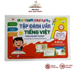 Sách - Tập đánh vần Tiếng Việt theo sơ đồ tư duy bé từ 4-6 tuổi phiên bản âm thanh 4.0