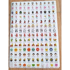 Sticker Khen Thưởng Học Sinh Combo 10 Tờ A4 Tiếng Việt - Tiếng Anh