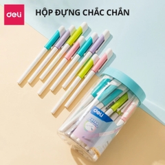Bút Bi Deli Q033 36 Ngòi 0.7mm Màu Xanh Viết Đầu Trơn Phù Hợp Cho Học Sinh, Văn Phòng