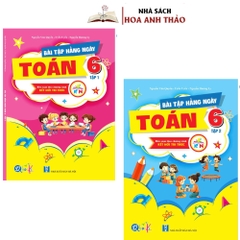 Combo 2 quyển Bài tập hàng ngày toán lớp 6 tập 1, tập 2 kết nối tri thức.