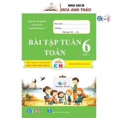 Combo 4 quyển Bài tập tuần và đề kiểm tra toán lớp 6 tập 1, tập 2 kết nối tri thức