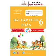 Combo 4 quyển Bài tập tuần và đề kiểm tra toán lớp 6 tập 1, tập 2 kết nối tri thức