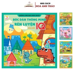 Combo 5  Sách - Bóc Dán Thông Minh Rèn Luyện IQ Khủng Long Bảo Chúa DAVID