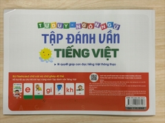 Combo Tập đánh vần tiếng việt phiên bản mới 2025 kèm bộ 42 thẻ chữ cái chữ ghép