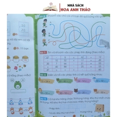 Combo 2 quyển Vở ô li bài tập tăng cường toán và tiếng việt tăng cường lớp 1 tập 2 - Kết nối tri thức