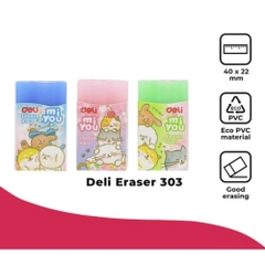 Gôm Tẩy Màu Deli - Tẩy Thạch Hình Que Kem, Động Vật H301/H303