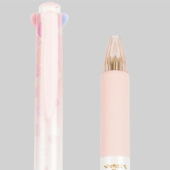 Bút Bi Nhiều Màu Deli S311 Vỏ Hoa Anh Đào Ngòi Bút 0.7mm ( Bút 4 Màu Mực )