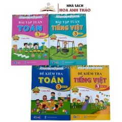 Sách - Combo Bài Tập Tuần Và Đề Kiểm Tra Toán - Tiếng Việt Lớp 3 Cánh Diều Học Kì 2