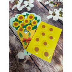 Thiệp Bó Hoa 3D Kèm Hoa Rời