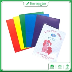 Giấy Thủ Công Nhiều Màu - khổ 17x22 cm - có decal bóc dán