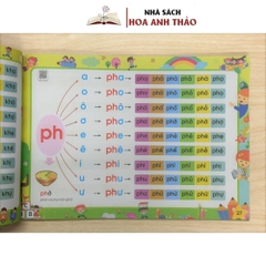 Sách - Tập đánh vần tiếng việt phiên bản mới 2025 kèm file đọc và video hướng dẫn cách ghép vần