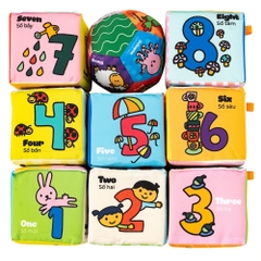 Bộ 8 Đồ Chơi Hình Khối Xúc Xắc Vui Nhộn Lalala Baby