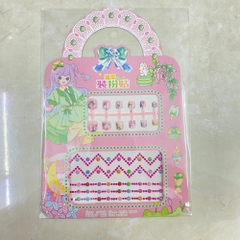 Vỉ đồ chơi trang điểm làm móng làm nails sticker 3D