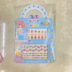 Vỉ đồ chơi trang điểm làm móng làm nails sticker 3D