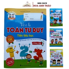 Bộ Vở Hành Trang 4 quyển Dành Cho Bé Vào Lớp 1 Luyện Đọc Luyện Viết Toán Tư Duy
