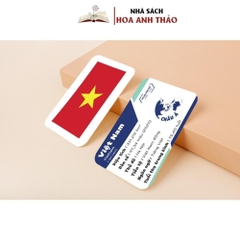 Bộ Thẻ Học Quốc kỳ Các nước Song ngữ (178 nước - 5 Châu lục)