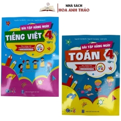 Combo 2 Sách Bài Tập Hằng Ngày Toán - Tiếng Việt Lớp 4 Tập 1 Kết Nối Tri Thức Với Cuộc Sống