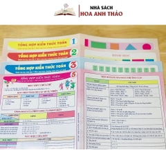Sách - Tổng Hợp Kiến Thức Toán Và Tiếng Việt Dành Cho Học Sinh Tiểu Học Các Lớp 1, 2, 3, 4, 5. Bìa Cán Bóng In 2 Mặt